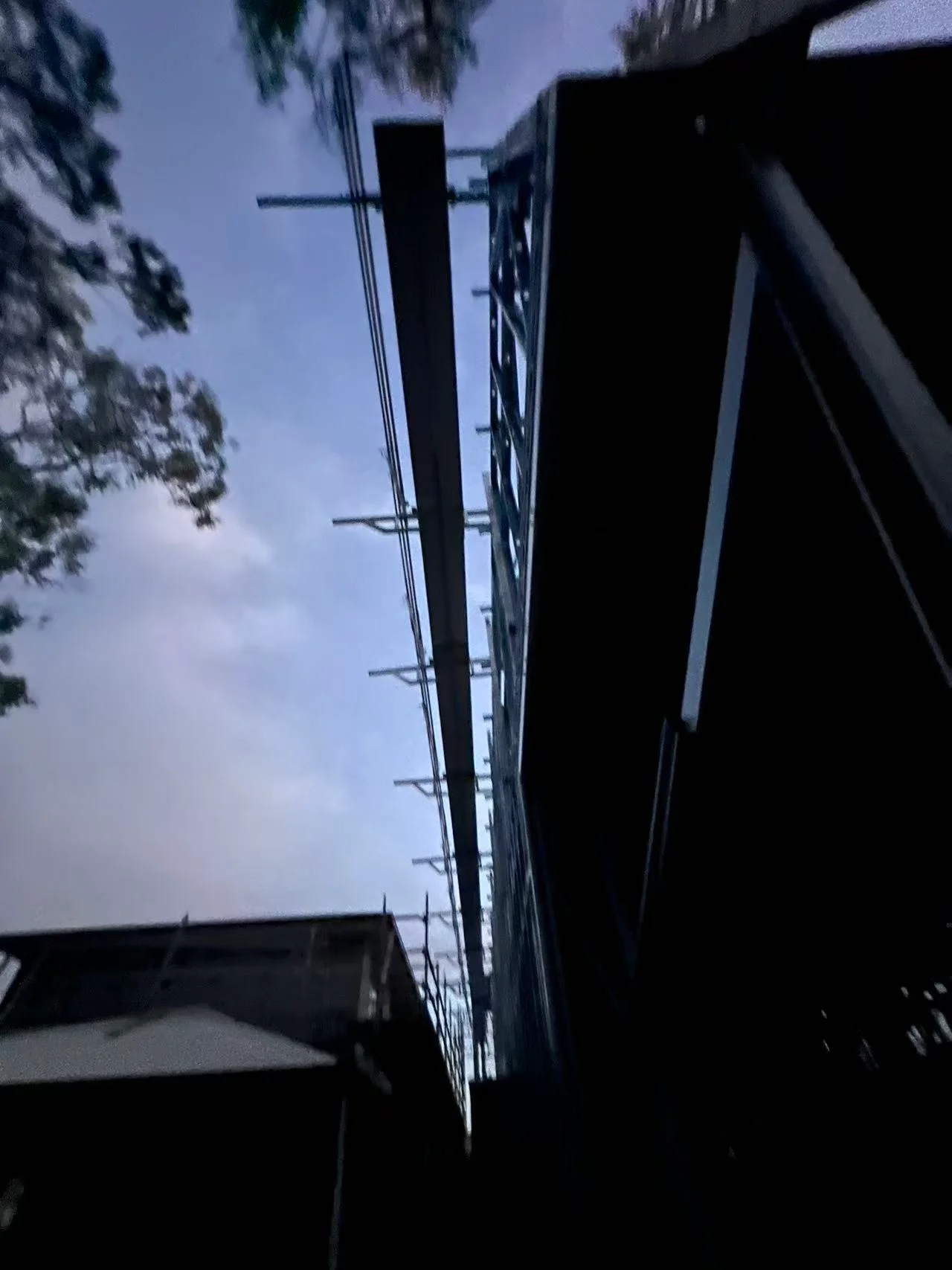 Side view of a building under construction